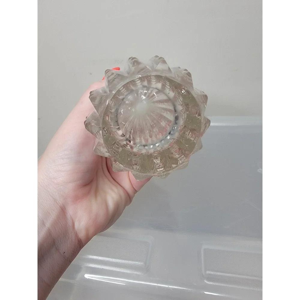 VINTAGE AMERICAN BRILLIANT CUT GLASS CRYSTAL FLOWER BUD VASE NOTCHED PRISM PTTRN